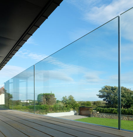 Residential Glass Railing in Laguna Beach